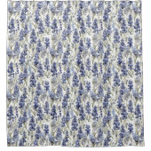 Texas Bluebonnet Wildblume Pattern, blau Duschvorhang (Vorderseite)