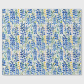 Texas Bluebonnet Wildblume Pattern Geschenkpapier (Flach)