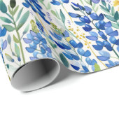 Texas Bluebonnet Wildblume Pattern Geschenkpapier (Rolleneckpunkt)