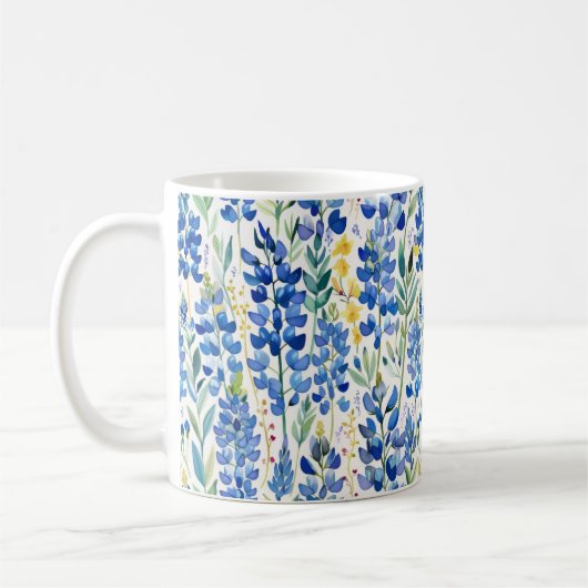 Texas Bluebonnet Wildblume Pattern Kaffeetasse (Links)
