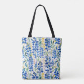 Texas Bluebonnet Wildblume Pattern Tasche (Rückseite)