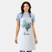 Texas Bluebonnet Wildblume Schürze (Getragen)
