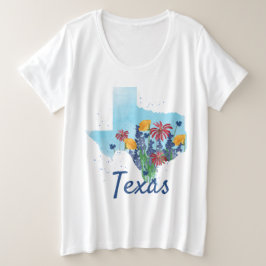 Texas Bluebonnet Wildblumen Große Größe T-Shirt