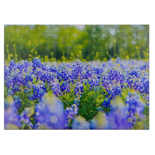 Texas Bluebonnet-Zuschneidplatte Schneidebrett (Vorderseite)