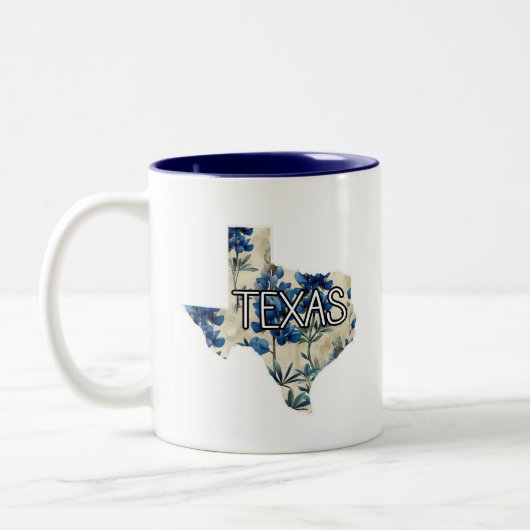 Texas Bluebonnet Zweifarbige Tasse (Links)