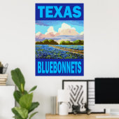Texas Bluebonnets Art Poster (Heimbüro)