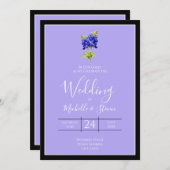 Texas Bluebonnets auf Lavendel, Frühjahrshochzeit Einladung (Vorne/Hinten)