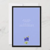 Texas Bluebonnets auf Slate Blue Spring, Rett Date Einladung (Rückseite)