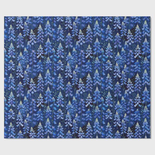 Texas Bluebonnets Bluebonnets Blumenmuster Geschenkpapier (Flach)