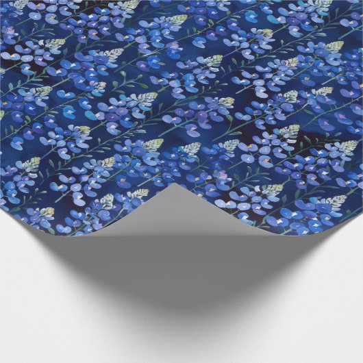 Texas Bluebonnets Bluebonnets Blumenmuster Geschenkpapier (Ecke)