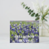 Texas Bluebonnets Blume Wildblume Blue Floral Postkarte (Stehend Vorderseite)
