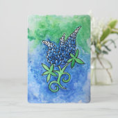 Texas Bluebonnets Dankeskarte (Stehend Vorderseite)