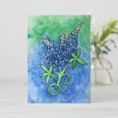 Texas Bluebonnets Dankeskarte (Stehend Vorderseite)