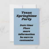 Texas Bluebonnets Einladung (Rückseite)