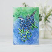 Texas Bluebonnets Einladung (Stehend Vorderseite)