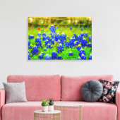Texas Bluebonnets Field Rustic Blue Wildblumen Leinwanddruck (Insitu (Wohnzimmer))