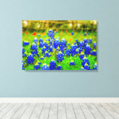 Texas Bluebonnets Field Rustic Blue Wildblumen Leinwanddruck (Insitu (Holzboden))