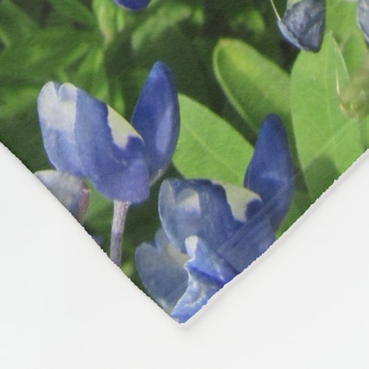 Texas Bluebonnets Fleecedecke (Ecke)