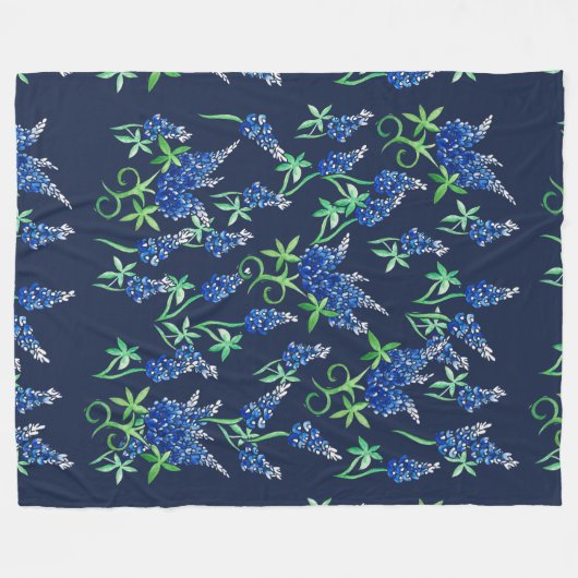 Texas Bluebonnets Fleecedecke (Vorderseite (Horizontal))