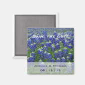 Texas Bluebonnets Flo Wedding Save the Date Magnet (Vorderseite/Rückseite)