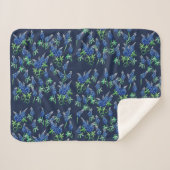 Texas Bluebonnets Floral Blue Sherpadecke (Vorderseite (Horizontal))