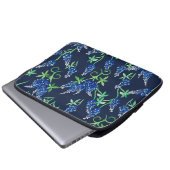 Texas Bluebonnets Florale Blaue Laptopschutzhülle (Vorne Knopf)