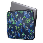 Texas Bluebonnets Florale Blaue Laptopschutzhülle (Vorderseite Links)
