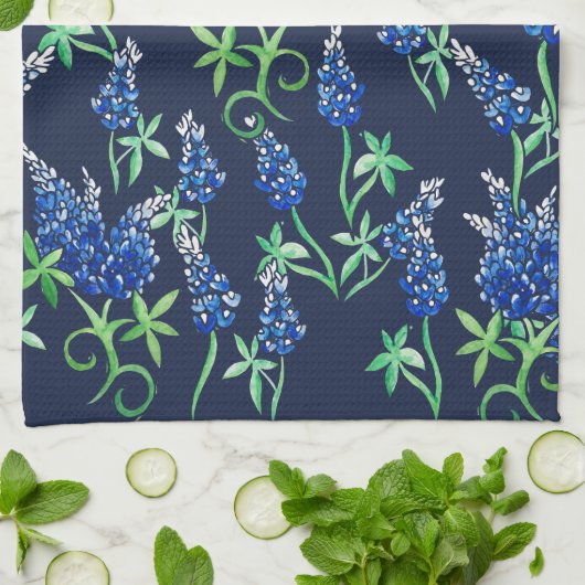 Texas Bluebonnets Geschirrtuch (Gefaltet)