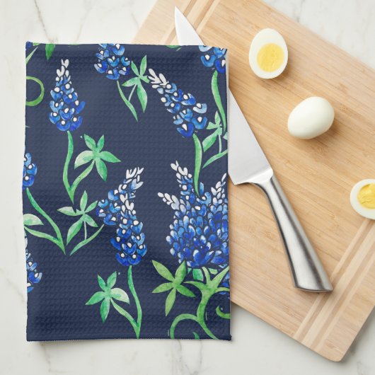 Texas Bluebonnets Geschirrtuch (Viertel Falte)