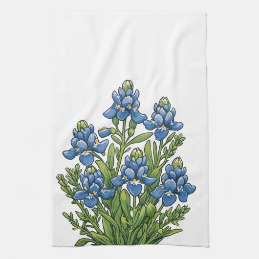 Texas Bluebonnets Geschirrtuch (Vertikal)