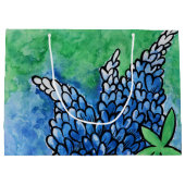 Texas Bluebonnets Große Geschenktüte (Rückseite)
