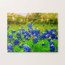 Texas Bluebonnets Indian Floral Nature Travel Puzzle