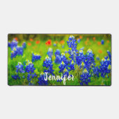 Texas Bluebonnets Indian Paintbrush Name Fine Art Schreibtischunterlage (Vorderseite)