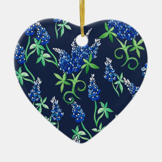 Texas Bluebonnets Keramik Ornament (Vorne)