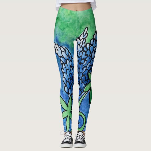 Texas Bluebonnets Leggings (Vorderseite)