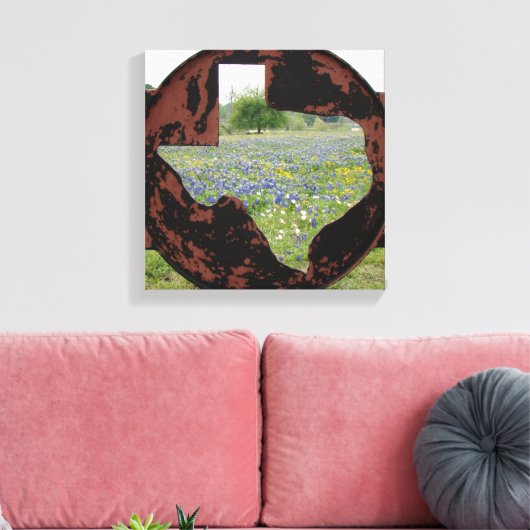 Texas Bluebonnets Leinwanddruck (Insitu (Wohnzimmer))