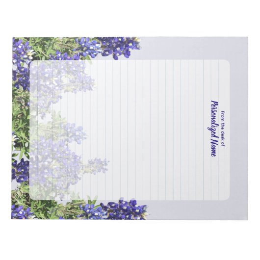 Texas Bluebonnets Lined Notizblock (Vorderseite)