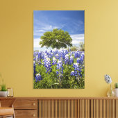 Texas bluebonnets (Lupinus texensis) und Eiche Leinwanddruck (Insitu (Wohnzimmer))