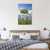 Texas bluebonnets (Lupinus texensis) und Eiche Leinwanddruck (Insitu (Schlafzimmer))