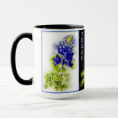 Texas Bluebonnets mit Schwarz, Tasse (Links)