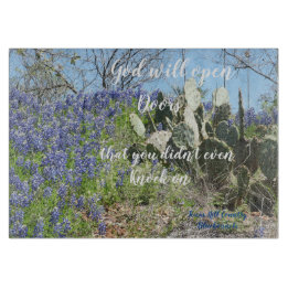 Texas-Bluebonnets mit Sprichwort Schneidebrett