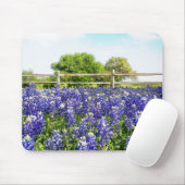 Texas Bluebonnets nach Art von Landeszaun Mousepad (Mit Mouse)
