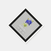 Texas Bluebonnets on Light Gray, Spring Wedding Serviette (Ecke)