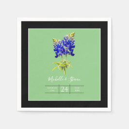 Texas Bluebonnets on Sage, Frühjahrssehen Serviette