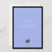 Texas Bluebonnets on Slate Blue, Spring, Bridal Einladung (Rückseite)