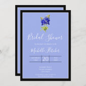 Texas Bluebonnets on Slate Blue, Spring, Bridal Einladung (Vorne/Hinten)