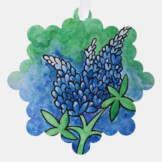 Texas Bluebonnets Ornament Karte (Vorderseite)