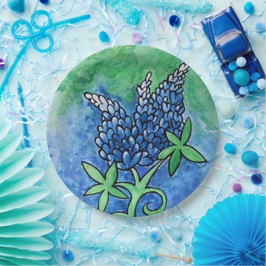 Texas Bluebonnets Pappteller (Party)