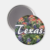 Texas Bluebonnets Pinsel Magnet (Vorderseite/Rückseite)
