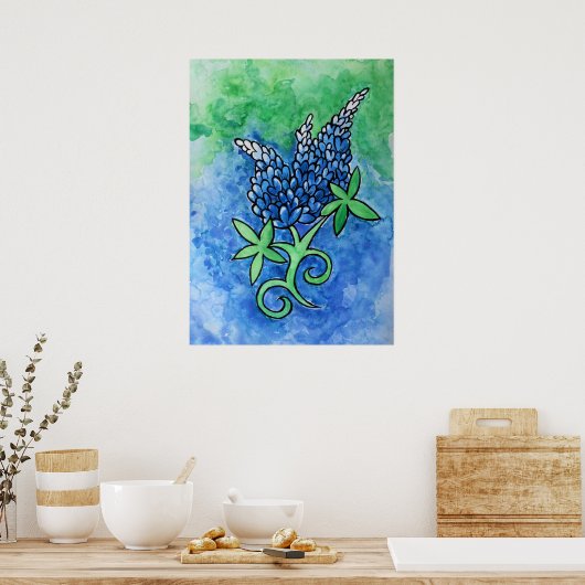 Texas Bluebonnets Poster (Küche)